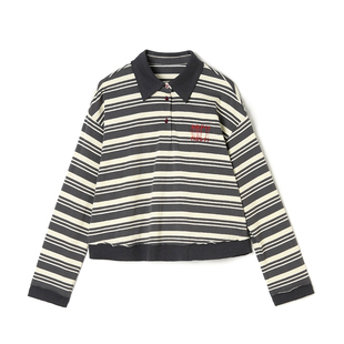 深圳南油CV0C0032撞色条纹上衣可开扣T恤女12.18春