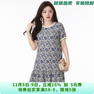 HF0A0014都市时尚 感短裙圆领裙子连衣裙女5.31夏