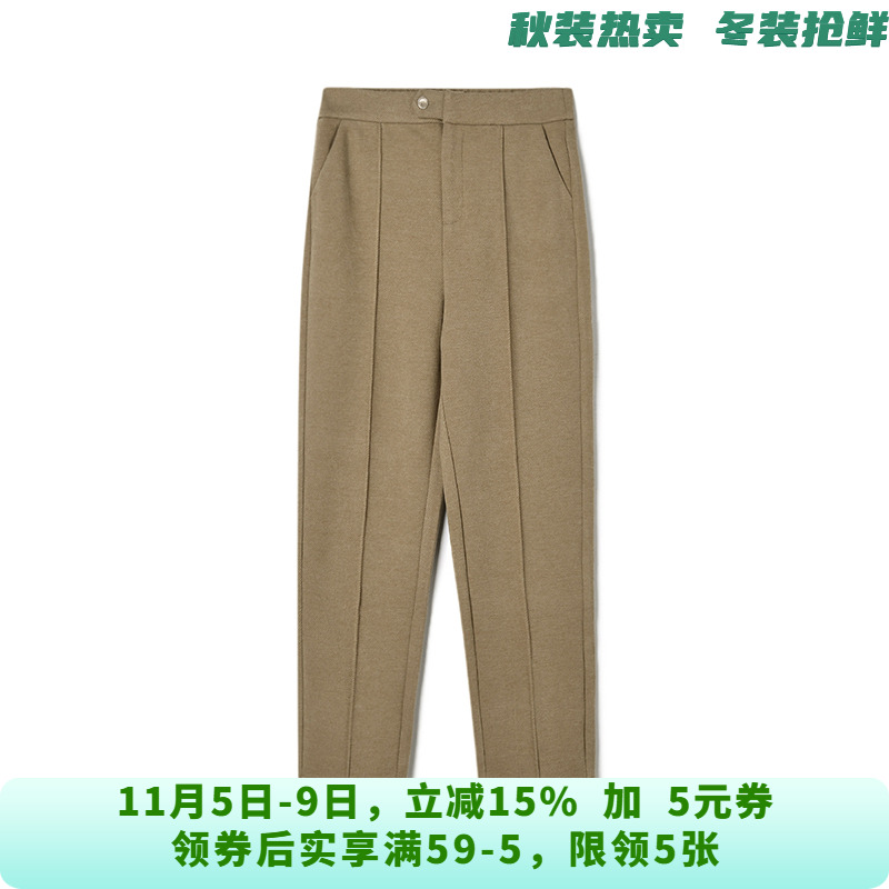 11.5#9魅DN0P0002松紧腰长裤遮肉显瘦裤子休闲裤女2025冬