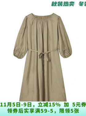 深圳南油NY0A0805含醋酸宽松中裙连衣裙女6.16夏