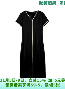 ZJ0A0048含醋纤中长裙短袖裙子连衣裙女6.13夏