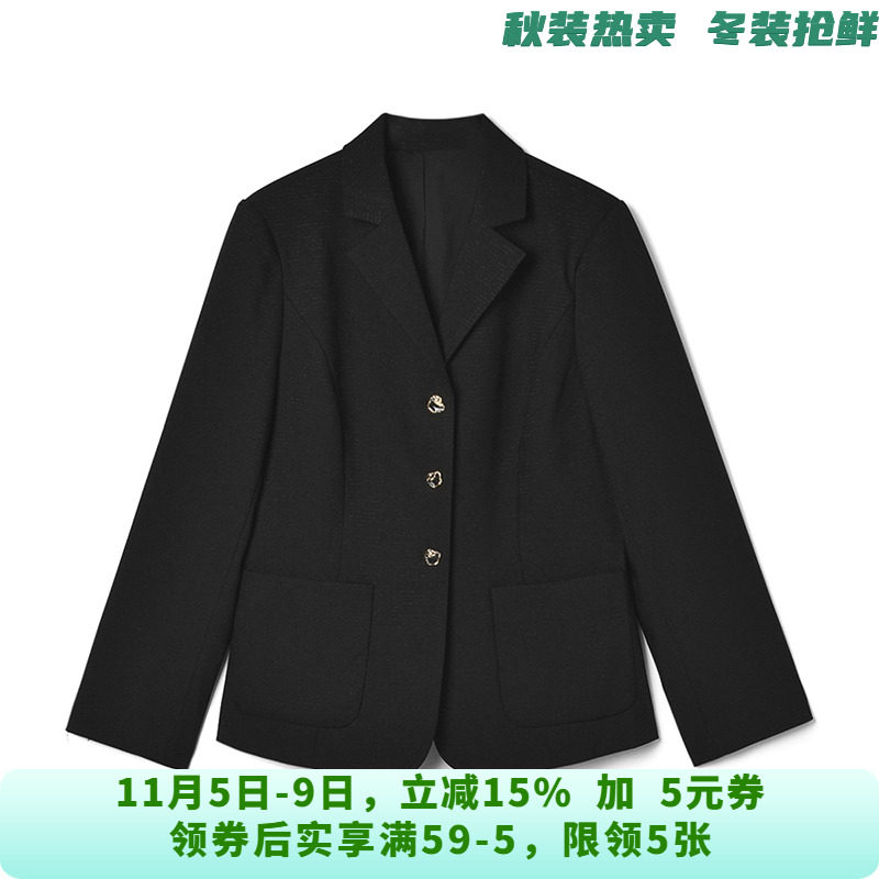RU0K0011职业高级感上衣单排扣西装外套女9.20秋
