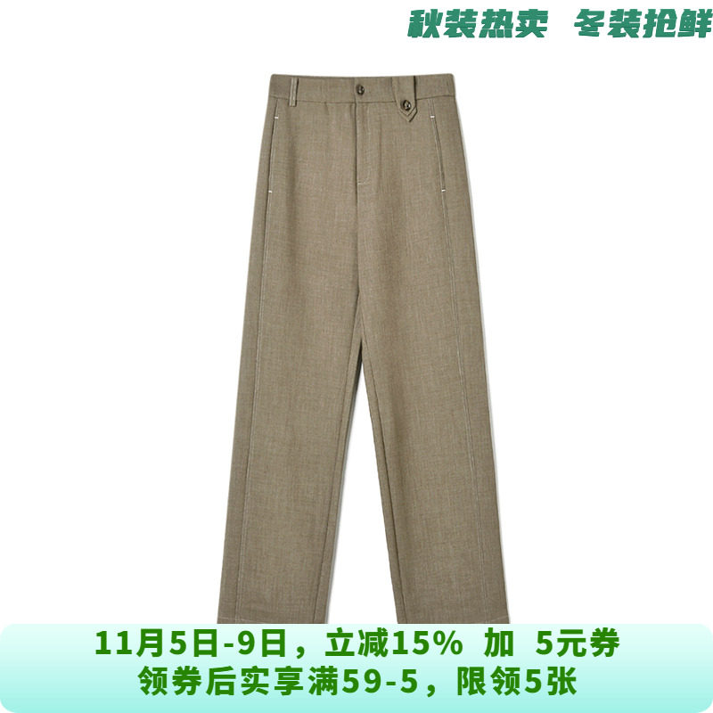 NH0P0041高腰纯色长裤时尚铅笔裤子休闲裤女10.23秋