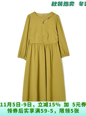 BP0A0023简约素雅中长裙设计感裙子连衣裙女10.6秋