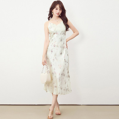 深圳南油NY0A0149优雅垂感中腰裙子连衣裙女4.11夏