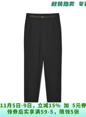 DN0P0033松紧腰九分裤弹力修身裤子休闲裤女9.24秋