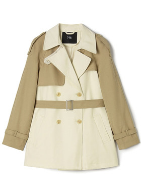 「缤」高端RB0K0009撞色拼接上衣中长款外套女3.5春