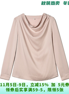 QC0D0031时髦设计感上衣套头长袖显白衬衫女10.21秋