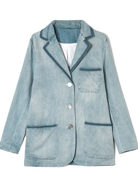 AF0K0004含天丝单排扣上衣洋气中长款外套女12.30春