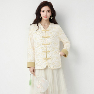 WT0K0041国风盘扣拼色上衣蝙蝠长袖 外套女3.25春