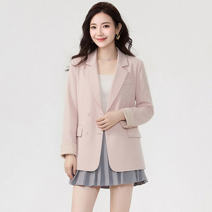 外套女3.25春 长袖 WT0K0020气质通勤西装 上衣中长款