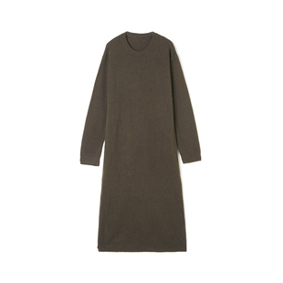 XD0A0005套头长袖 中裙舒适毛衣裙子连衣裙女12.13冬