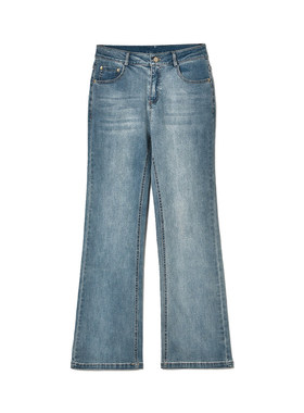 1.16#9魅AE0S0013时髦感长裤微弹修身裤子牛仔裤女2026春