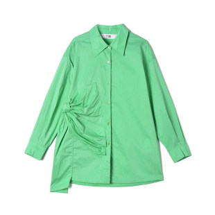 衬衫 上衣长袖 女2.24春 感中长款 「秋」高端QR0D0006时尚