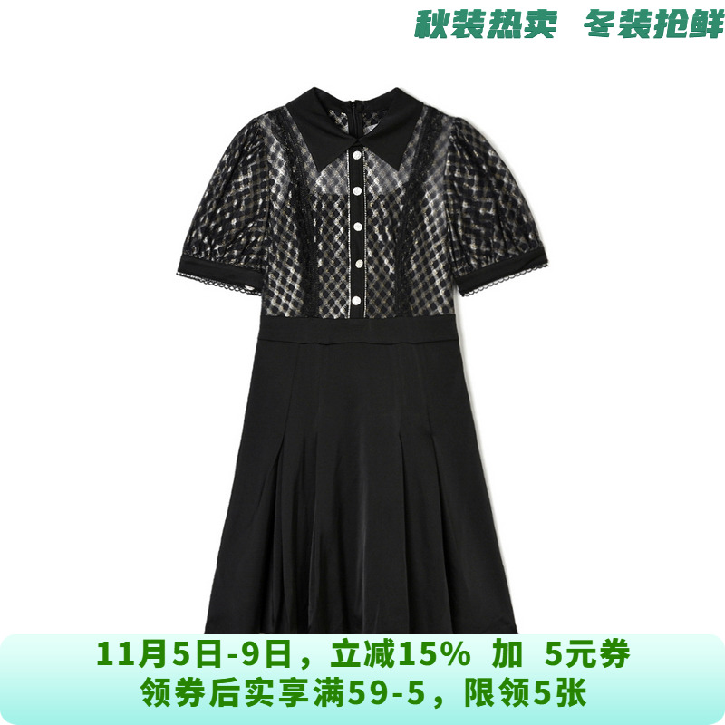 YM0A0053知性优雅短裙Polo领裙子连衣裙女5.16夏