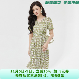 HH0A0272温婉大方中裙连衣裙专柜折扣女装 7.2夏