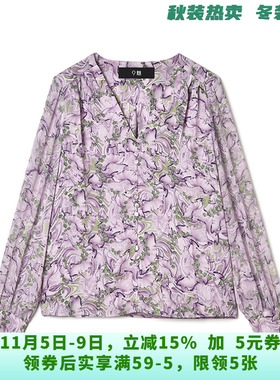XW0D0004温柔风套头上衣长袖V领气质衬衫女10.7秋