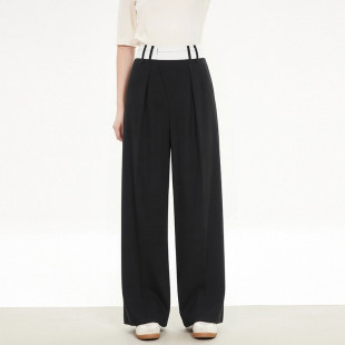 深圳南油CV0P0077撞色拼接长裤 女3.24春 子休闲裤