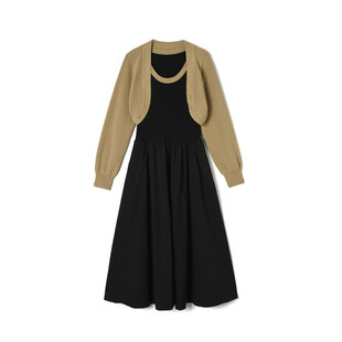 女2.24春 中长裙两件套装 「秋」高端QR0U0004针织开衫 无袖