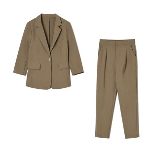 专柜折扣女装 HH0U0046西装 两件套装 长裤 3.16春 外套