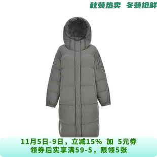 HL1R0004韩版 连帽百搭鹅绒服女11.12冬 宽松加长款