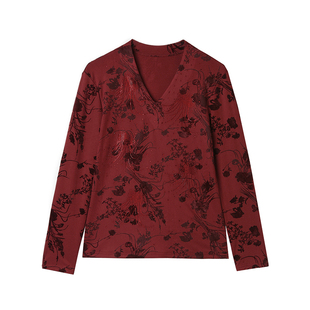 深圳南油NY0C0001贴钻设计上衣套头长袖 T恤女12.17春