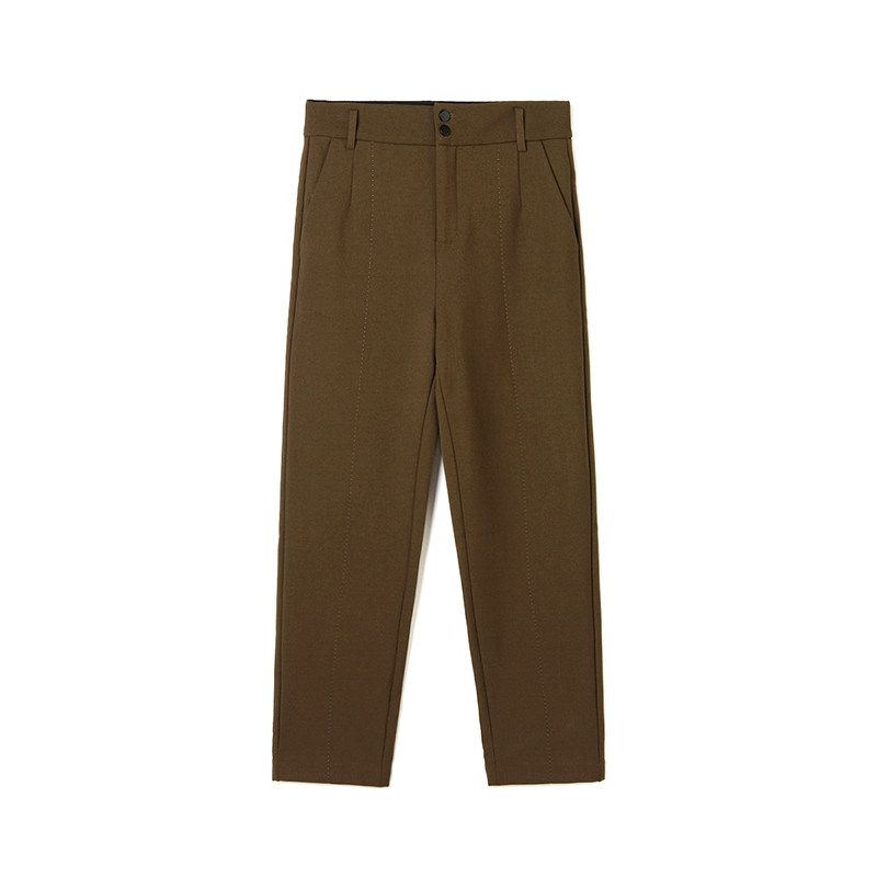 高腰通勤风长裤修身型