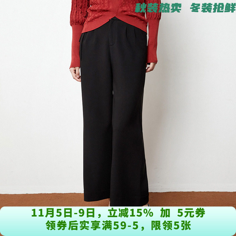 HH0P0007松紧腰微弹长裤子休闲裤专柜折扣女装7.26秋