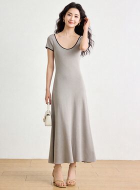 OE0A0001时尚修身有弹力套头裙子连衣裙女5.26夏