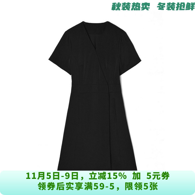 QY0A0043职业女性气质中裙可开扣裙子连衣裙女5.26夏