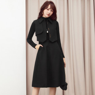 GM0A0014气质无袖 中长裙高腰裙子连衣裙女3.17春