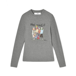 深圳南油CV0C0115卡通图案上衣高弹T恤女3.26春