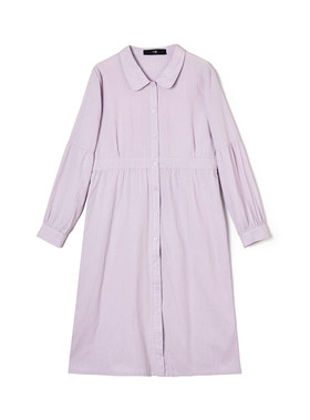 BV0A0010松紧腰中长裙温柔风裙子连衣裙女3.3春