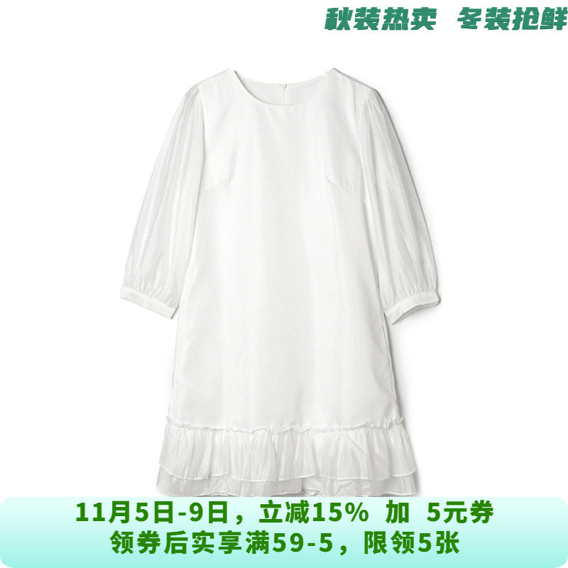 深圳南油NY0A0678宽松七分袖短裙连衣裙女5.23夏