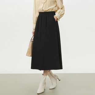 深圳南油9魅CV0B0046松紧腰微弹长裙半身裙女3.26春