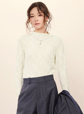 LH0E0001修身合体上衣套头长袖打底针织衫女1.16春