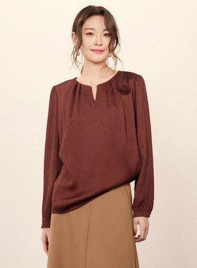 LH0D0003气质通勤长袖上衣一粒扣衬衫女1.16春