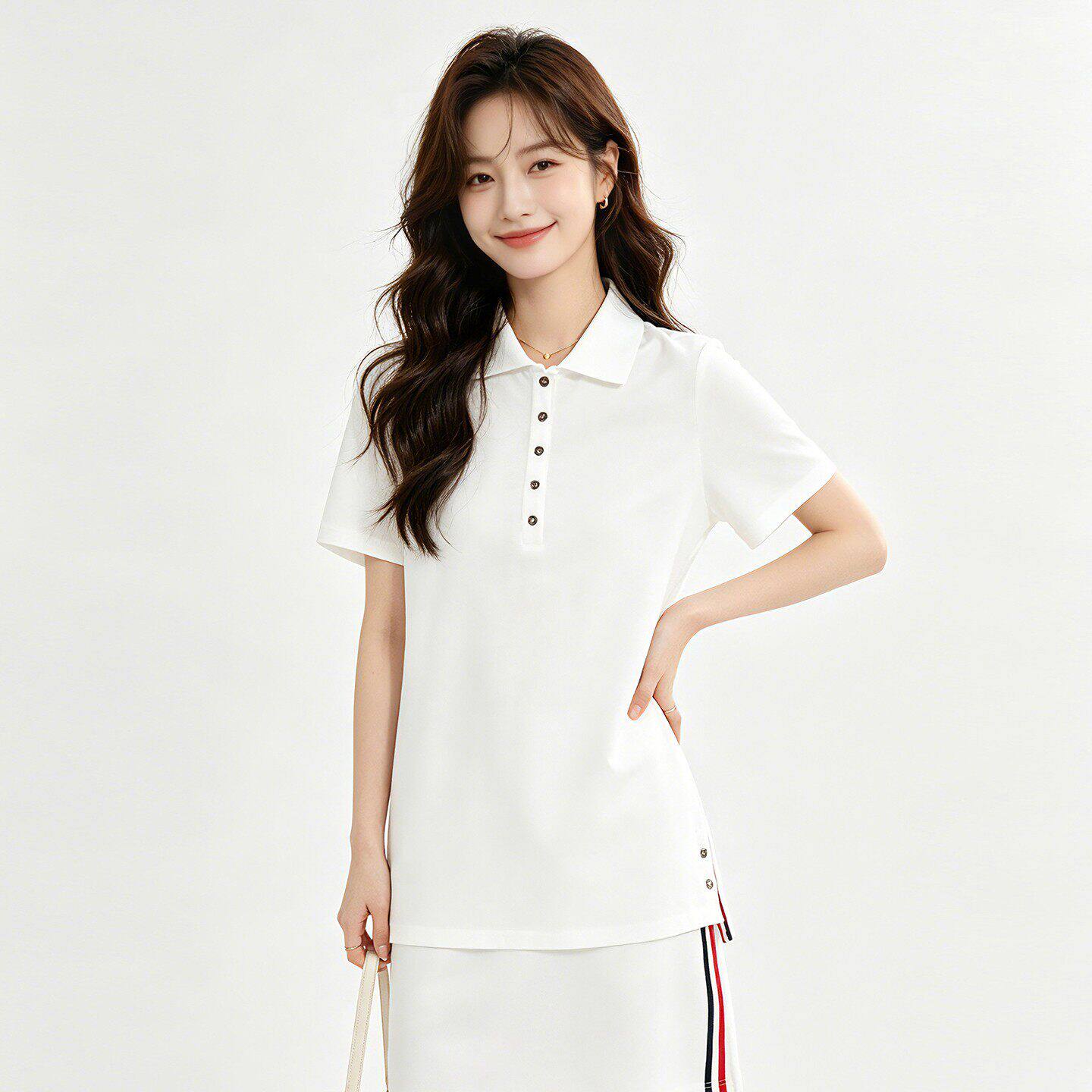 WM0C0015时尚休闲POLO衫百搭基础款上衣T恤女5.25夏