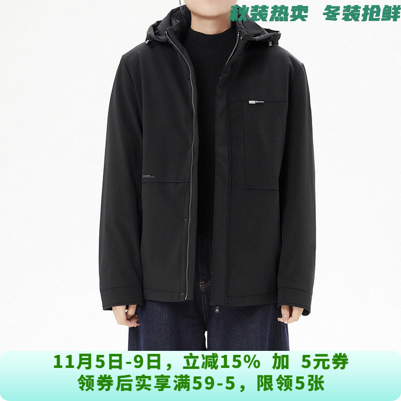 男装JKN8L0012帅气潮流连帽鸭绒外套保暖羽绒服10.31冬