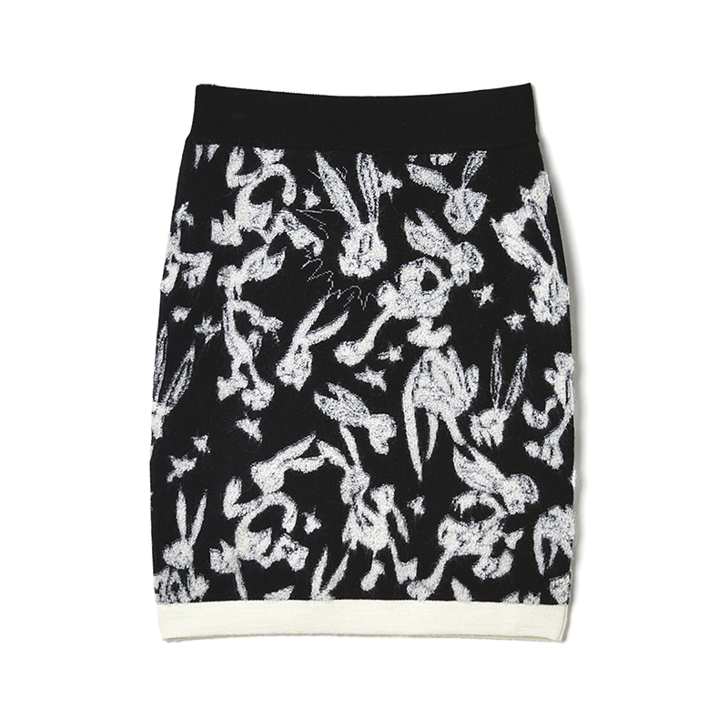 深圳南油YL0B000含绵羊毛包臀中裙5半身裙女11.26冬