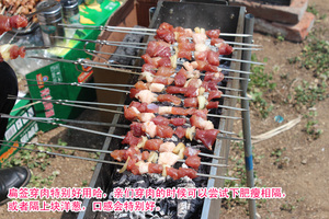 羊肉猪肉串烧烤针烧烤铁签子烧烤钢钎子30cm不锈钢扁签子100支