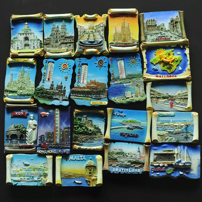 优质新款风景旅游纪念世界稀有孤品极精致立体冰箱贴G1080叮当堂