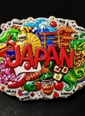 日本新款元素旅游纪念立体树脂创意冰箱贴装饰优质浮雕伴手礼包邮