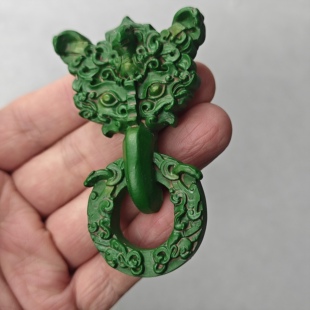 战国透雕龙凤纹铜铺首立体冰箱贴树脂小号文创博物馆饰品简装实拍