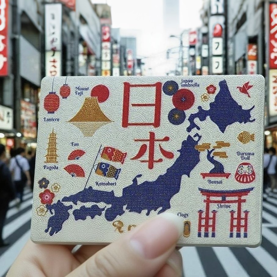 新款冰箱贴磁贴树脂陶瓷纪念伴手礼日本地图出日本原单精品带软磁