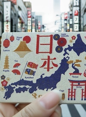 新款冰箱贴磁贴树脂陶瓷纪念伴手礼日本地图出日本原单精品带软磁
