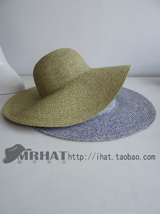 混色草帽 女士夏天沙滩帽 英伦风大边沿遮阳帽 太阳帽大檐 051514