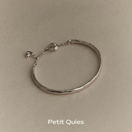 Petit Quies纯手工原创小众轻奢开口999纯银手镯设计师款手饰