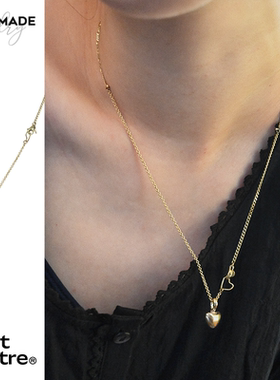 petitquatre纯手工通体K金项链