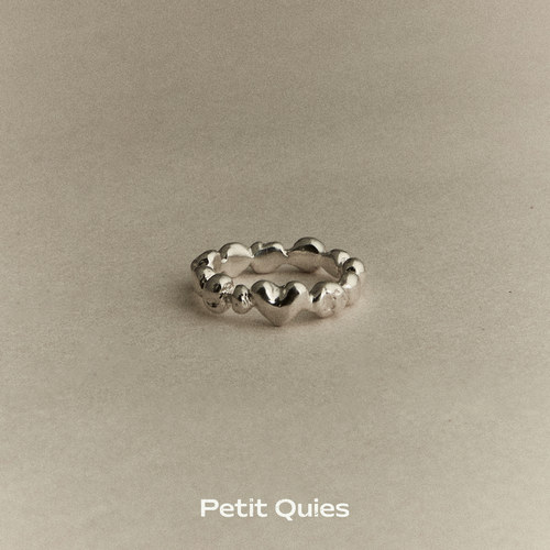 PetitQuies银925爱心豆豆戒指